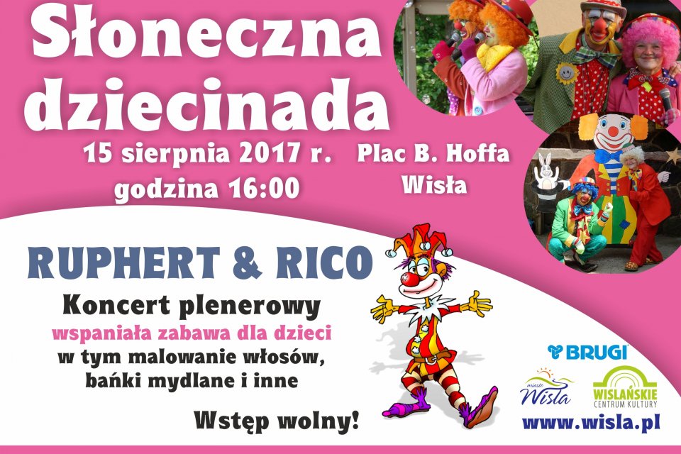 Plakat dotyczący koncertu plenerowego dla dzieci
